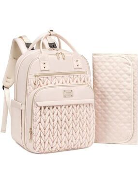 Diaper Bag Backpack Waterproof Travel Baby Bag with Changing Pad Stroller Straps